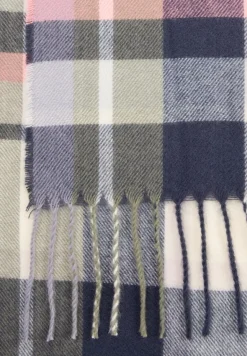 Karoschal mit Fransen night blue