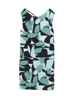 Kleid aus Viskose green dots and shapes design
