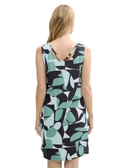 Kleid aus Viskose green dots and shapes design