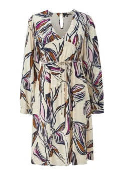 Kleid mit Allover-Print beige