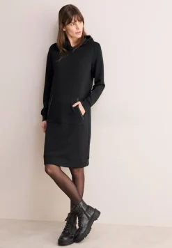 Kleid mit Kapuze black