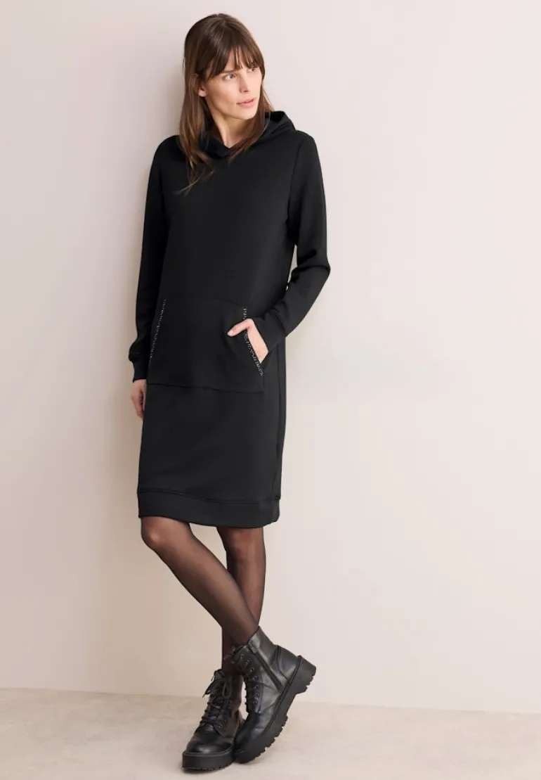 Kleid mit Kapuze black