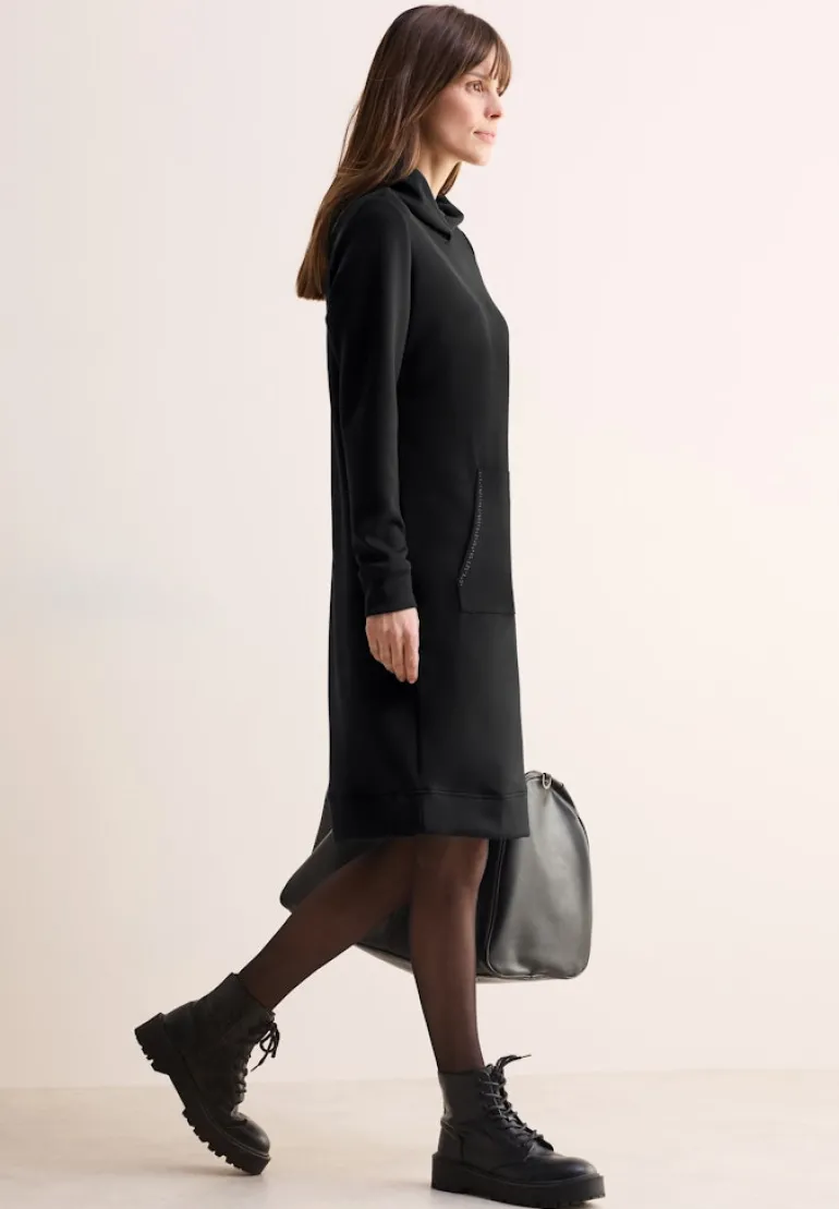 Kleid mit Kapuze black