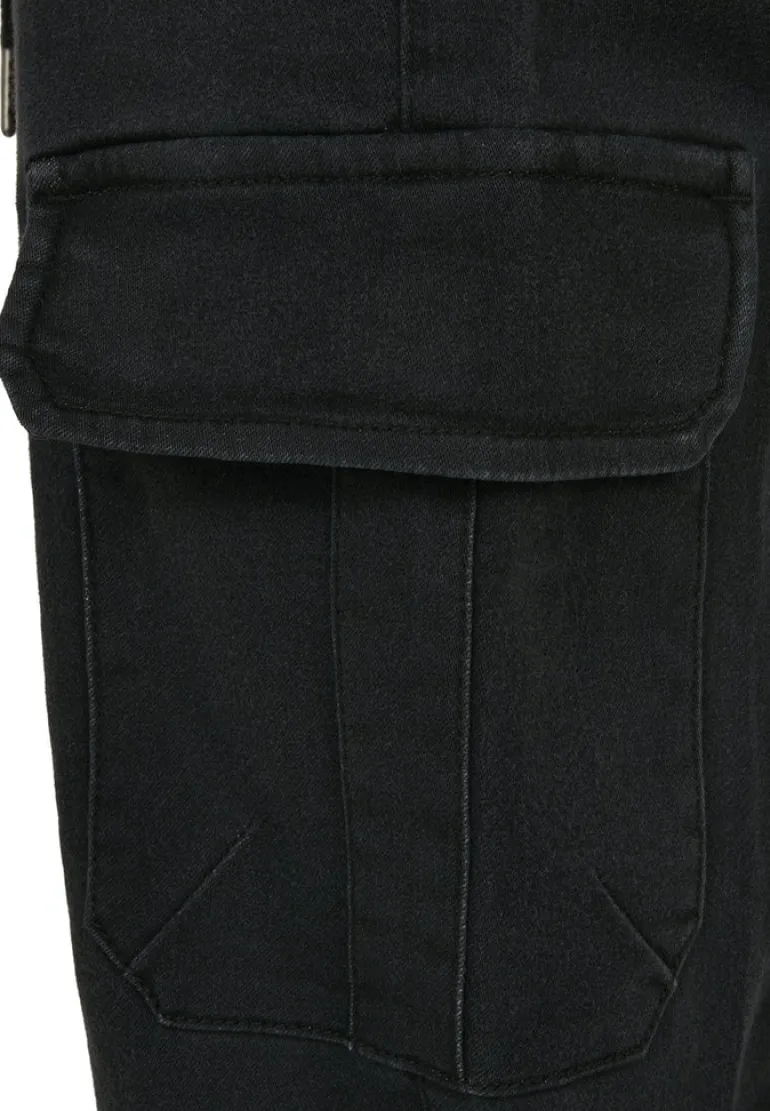 Knitted Cargo Jogging Pants black