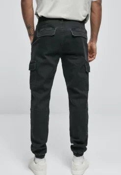 Knitted Cargo Jogging Pants black
