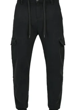 Knitted Cargo Jogging Pants black