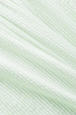Kurzarm-Bluse Crinkle-Effekt light green