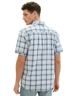 Kurzarmhemd mit Karomuster light blue multicolor check