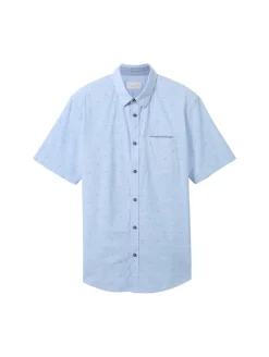 Kurzarmhemd mit Print light blue stripe design