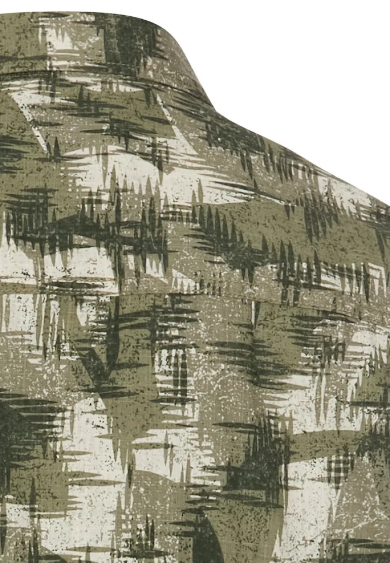 Kurzarmhemd mit Strukturmuster dusty khaki
