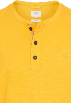 Kurzarm Henley aus Organic Cotton sunflower