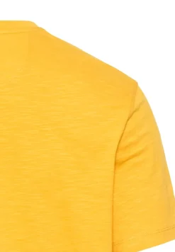 Kurzarm Henley aus Organic Cotton sunflower