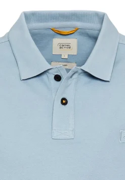 Kurzarm Poloshirt aus Baumwolle smoke blue