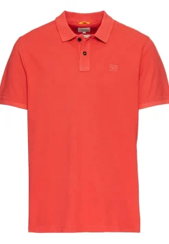 Kurzarm Poloshirt aus Baumwolle sunfaded red