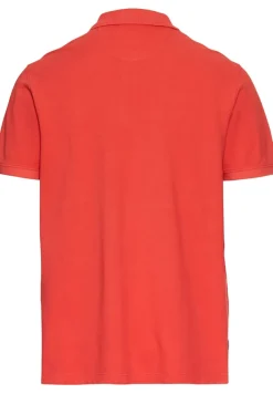 Kurzarm Poloshirt aus Baumwolle sunfaded red