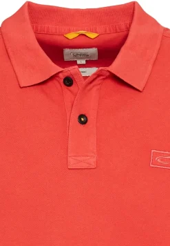 Kurzarm Poloshirt aus Baumwolle sunfaded red