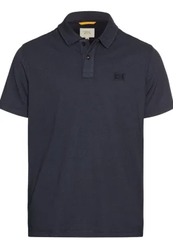 Kurzarm Poloshirt aus reiner Baumwolle dark navy