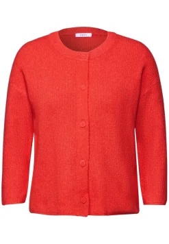 Kurzer Cardigan juicy orange melange