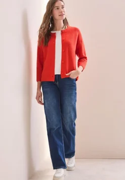Kurzer Cardigan juicy orange melange