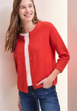Kurzer Cardigan juicy orange melange
