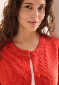 Kurzer Cardigan juicy orange melange