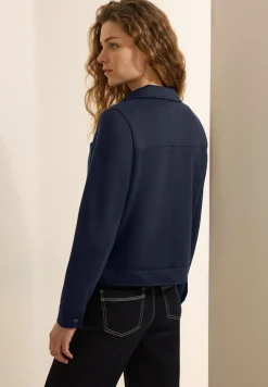Kurze Sweatjacke universal blue