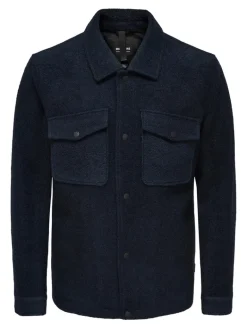 Kurze Wolljacke Dex dark navy