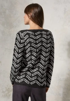 Kuscheliger Jaquard Pullover black