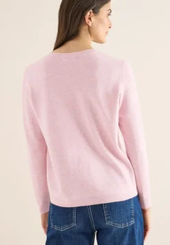 Kuscheliger V-Neck Pullover blossom glow melange