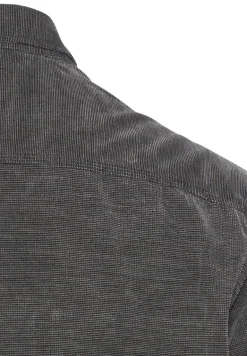 Langarm Hemd in Regular Fit aus Cord asphalt