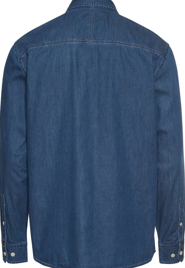 Langarm Hemd mit Allover-Print dark navy