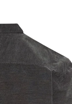 Langarmhemd mit aufgesetzten Taschen asphalt