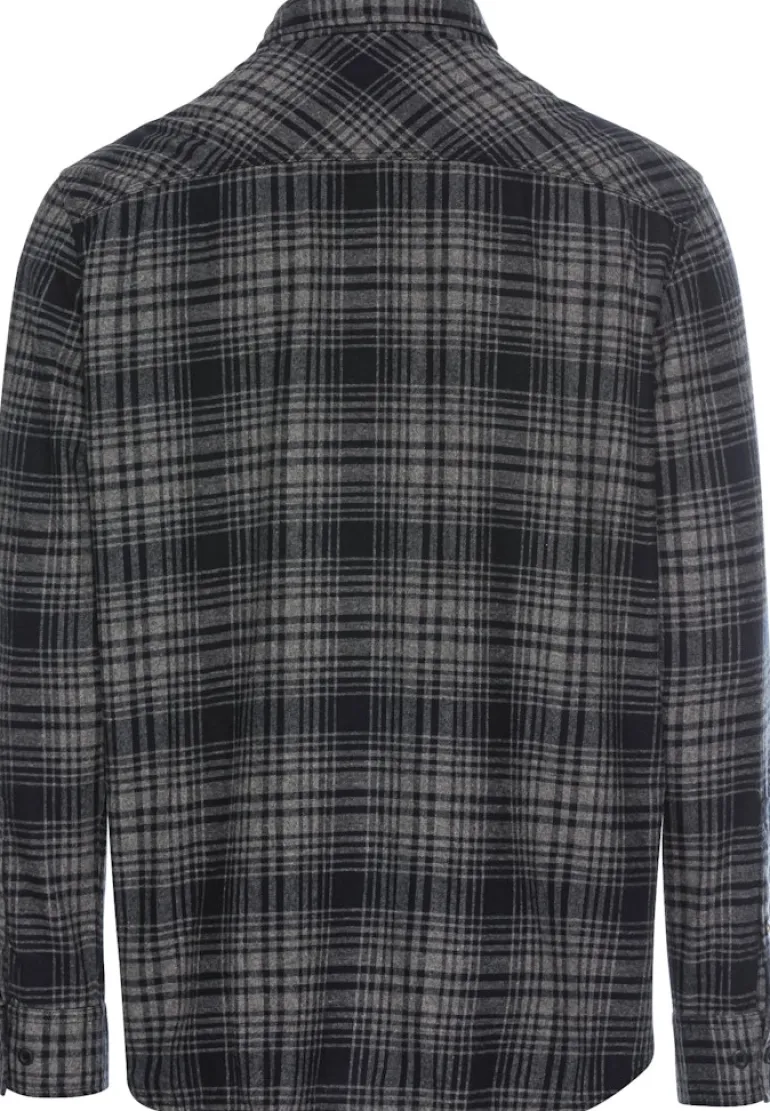 Langarmhemd mit Karomuster rock grey