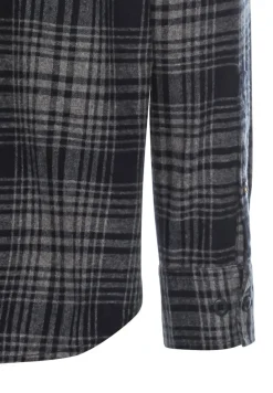 Langarmhemd mit Karomuster rock grey