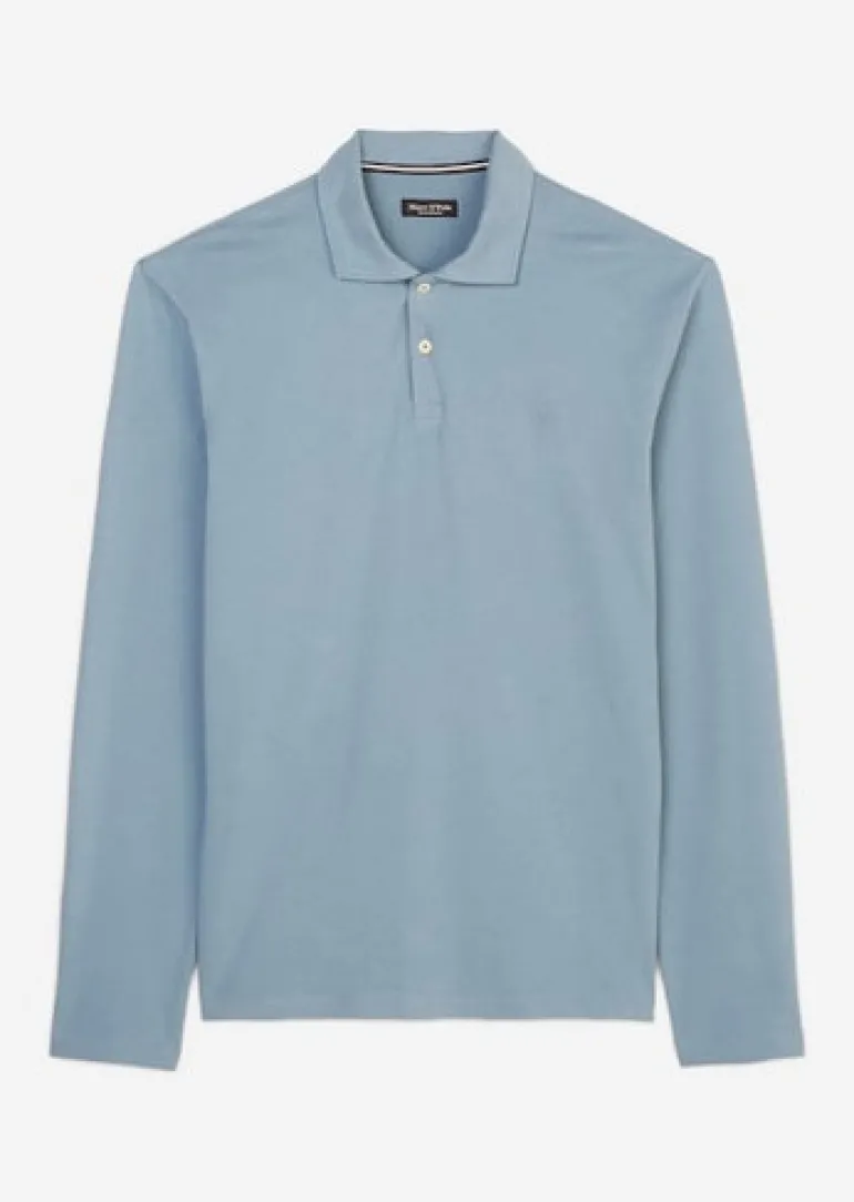 Langarm-Poloshirt regular stormy sea