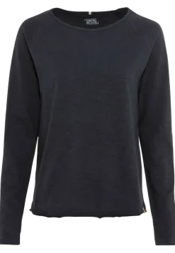 Langarmshirt aus reiner Baumwolle dark navy