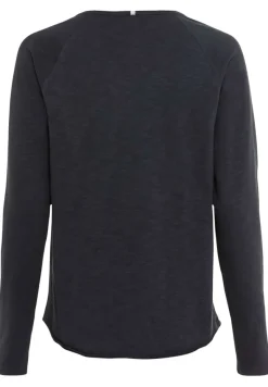 Langarmshirt aus reiner Baumwolle dark navy
