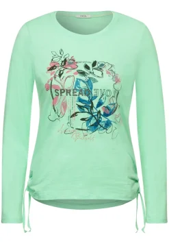 Langarmshirt mit Fotoprint fun green