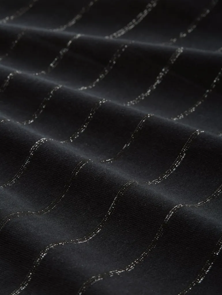 Langarmshirt mit Glitzer-Streifenmuster black stripe with lurex