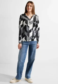 Langarmshirt mit Grafikprint black