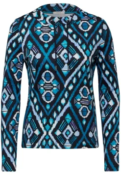 Langarmshirt mit Print deep charcoal grey