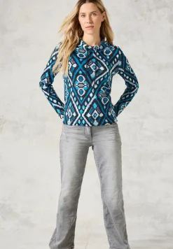 Langarmshirt mit Print deep charcoal grey