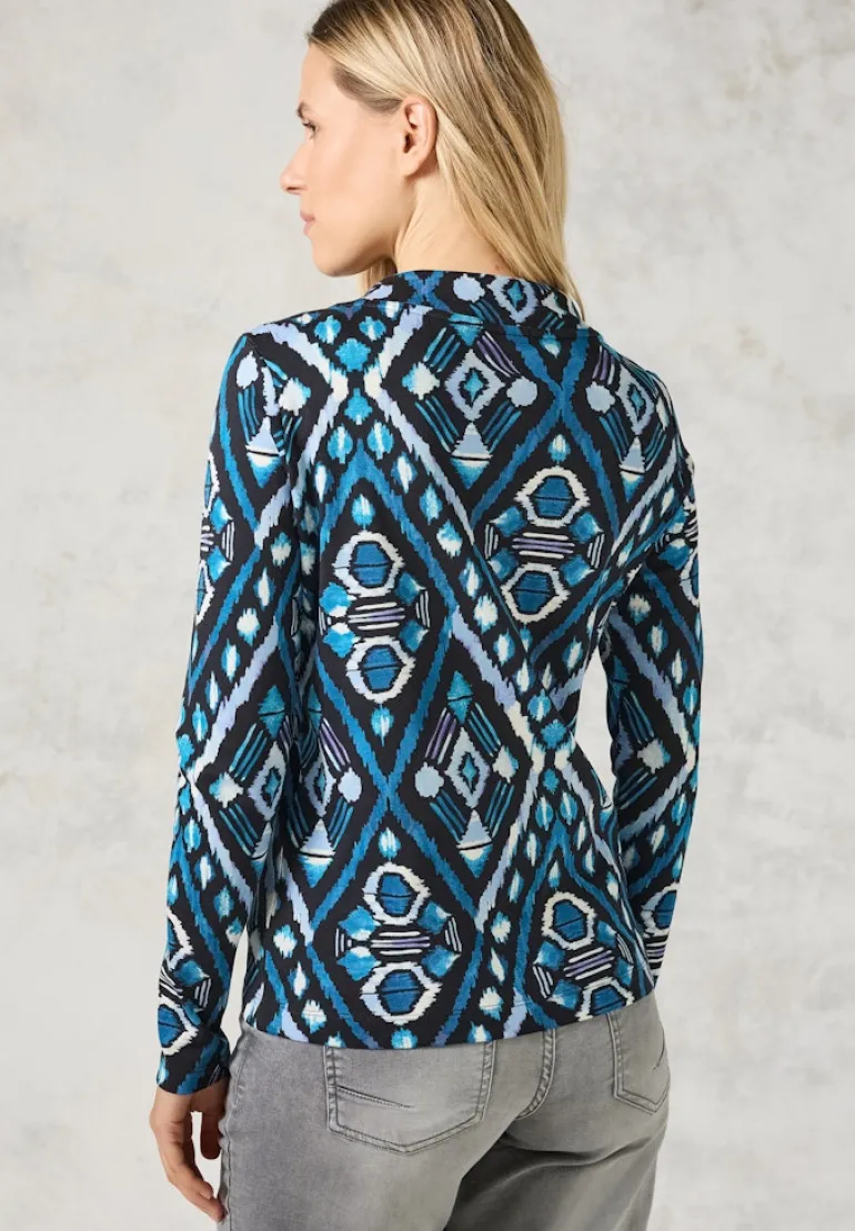 Langarmshirt mit Print deep charcoal grey