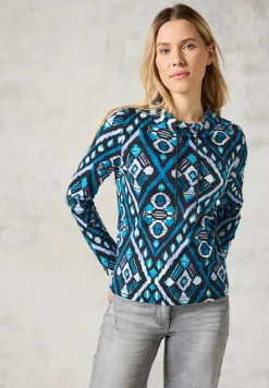 Langarmshirt mit Print deep charcoal grey