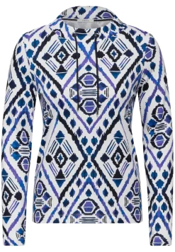 Langarmshirt mit Print vanilla white