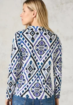 Langarmshirt mit Print vanilla white