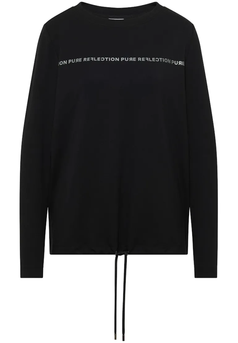 Langarmshirt mit Wording black