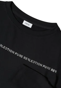 Langarmshirt mit Wording black