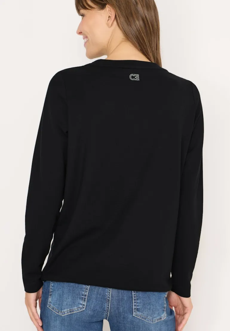 Langarmshirt mit Wording black