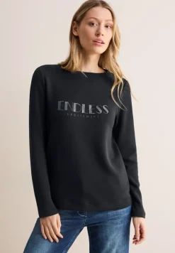 Langarmshirt mit Wording black